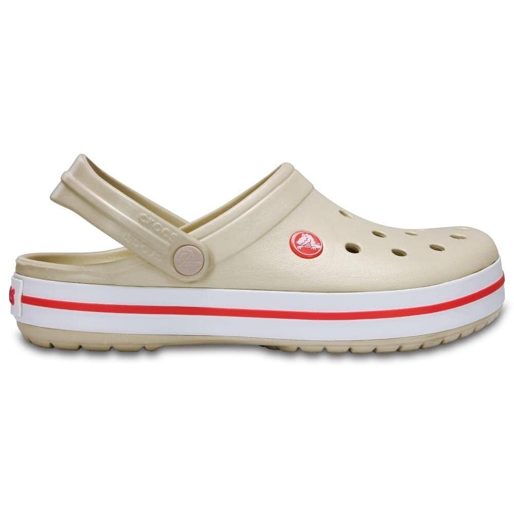 CROCS UNISEX CROCKBAND CLOGS, STUCCO/MELON, 7 US WOMEN
